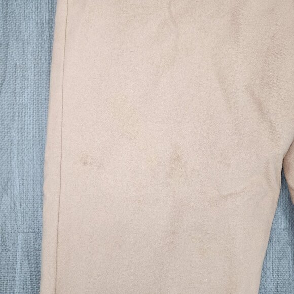 Vintage Harve Benard by Benard Holtzman Tan Wide Leg Cuffed Wool Blend Pants 10 - Picture 3 of 9
